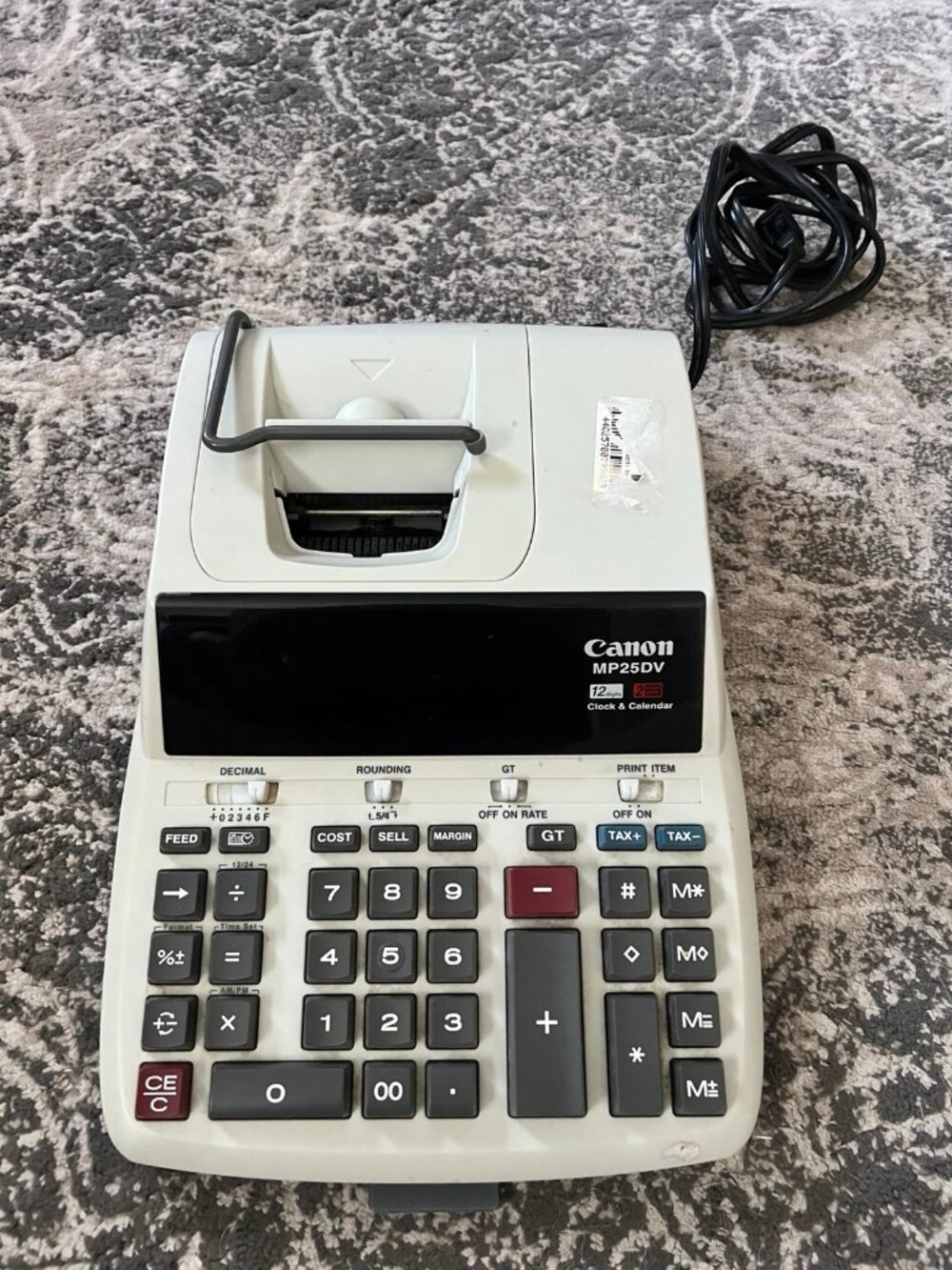 Canon MP25DV 12-Digit 2-Color Print Electronic Desktop Calculator ~ Working!